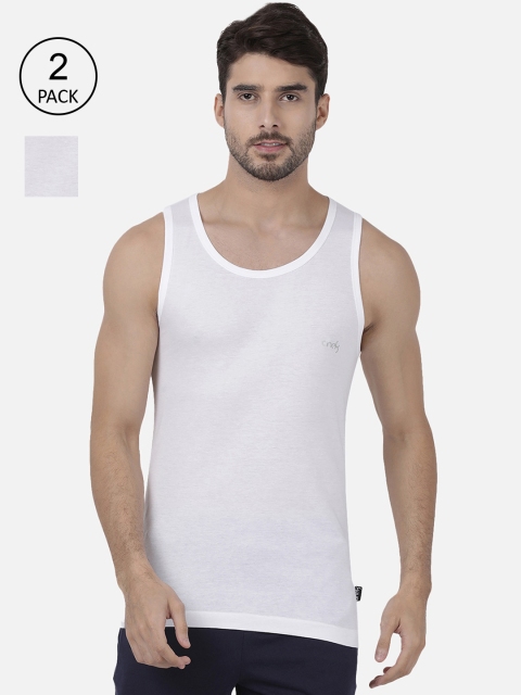 

one8 by Virat Kohli Men Pack Of 2 White Innerwear Vests