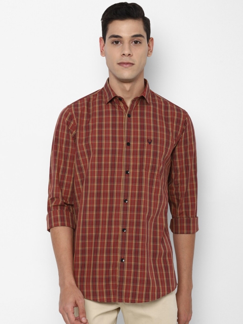 

Allen Solly Men Brown Slim Fit Checked Casual Shirt