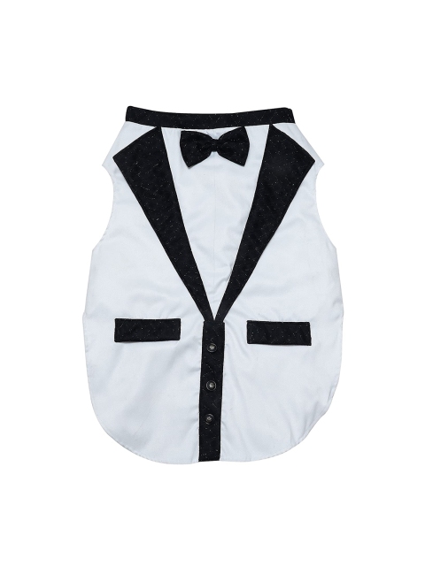

Dchica Paws White & Black Trimmings Jacket For Dogs and Puppies
