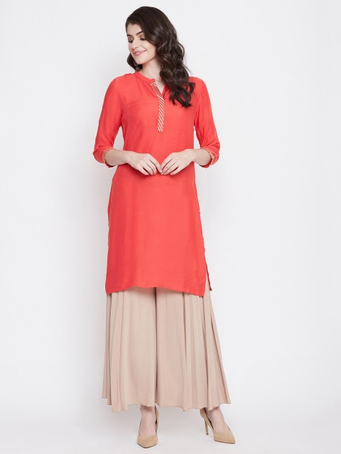 

Evalona Women Coral Kurta