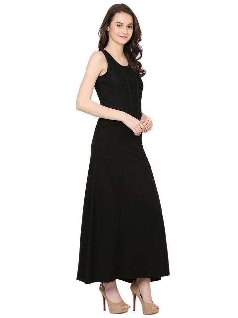 

Lakshita Black Solid Maxi Dress