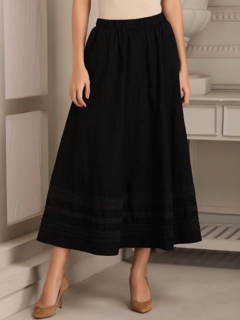 

Lakshita Women Black Embroidered A-Line Skirts
