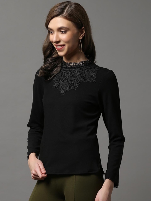

Lakshita Black Modal Embroidered Tunic