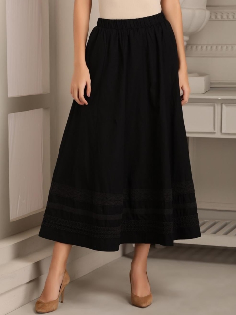 

Lakshita Women Black Embroidered A-Line Skirts
