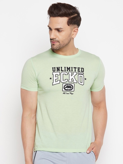 

FirstKrush Men Green Raw Edge T-shirt