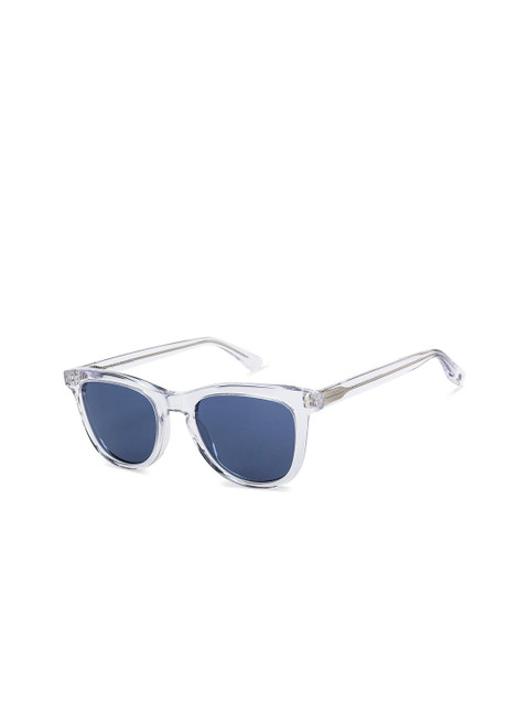 

John Jacobs Women Blue Lens & White Wayfarer Sunglasses with UV Protected Lens