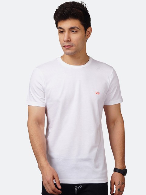 

PEPLOS Men White T-shirt