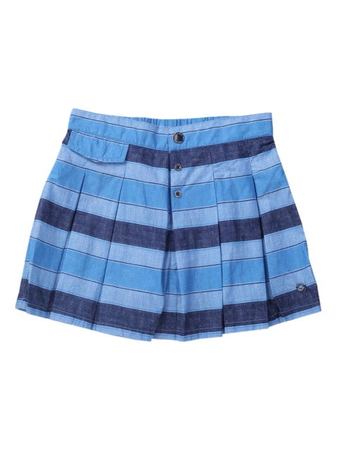 

Gini and Jony Infant Girls Blue Striped A-Line Knee-Length Skirt