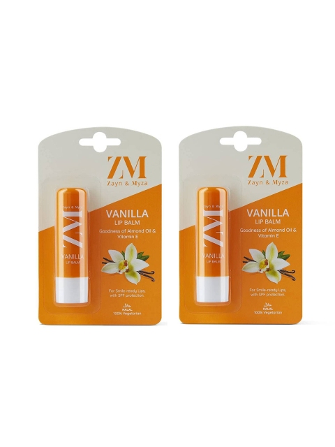 

ZM Zayn & Myza Set Of 2 Vanilla Lip Balm 4.5 g, Orange