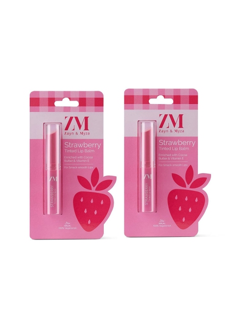 

ZM Zayn & Myza Pack Of 2 Pink Strawberry Tinted Lip Balm-1.5 g