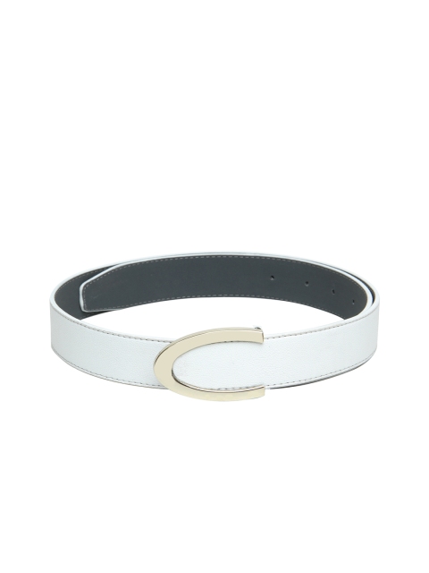 

Calvadoss Kids And Teen-Girls White Textured PU Belt