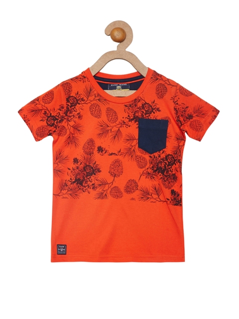 

Duke Boys Orange Printed Round Neck T-shirt