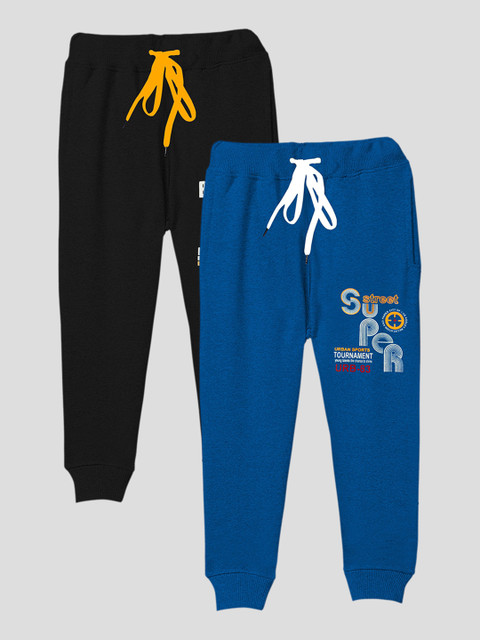 

KUCHIPOO Boys Pack Of 2 Printed Joggers, Blue