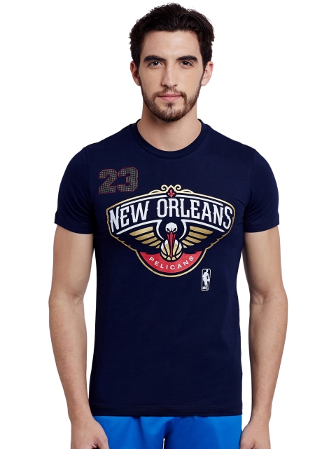 

NBA Men Navy Printed Round Neck T-shirt, Navy blue