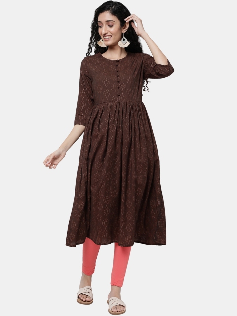 

R&B Women Brown A-Line Kurta