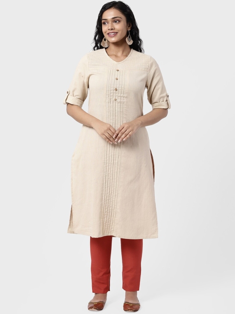 

R&B Women Beige Thread Work Kurta