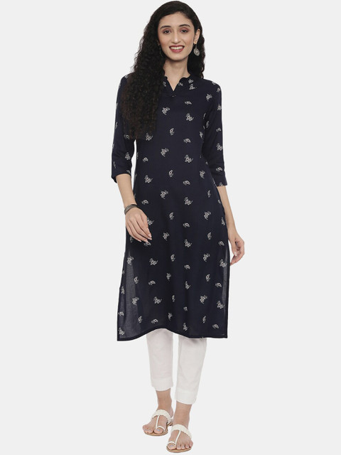 

R&B Women Blue Printed Kurta