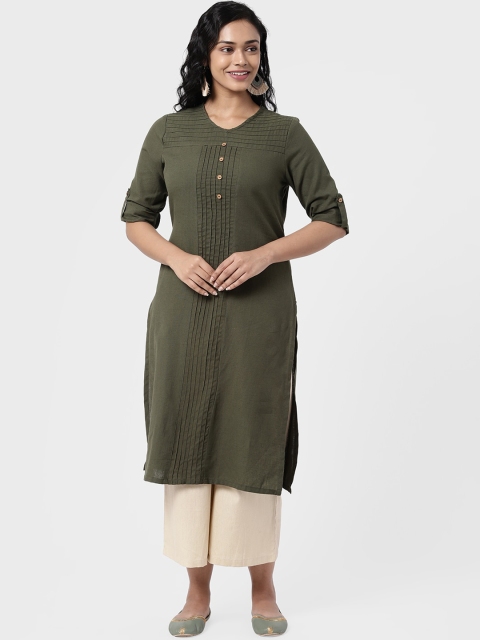 

R&B Women Olive Green Kurta