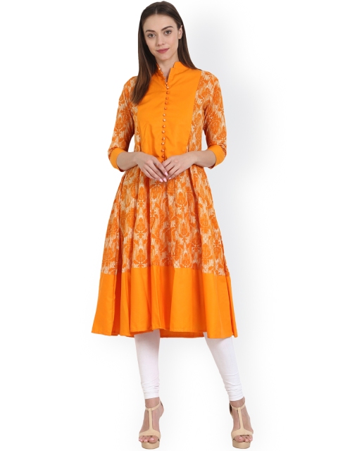 

Nayo Women Yellow Printed Anarkali Kurta