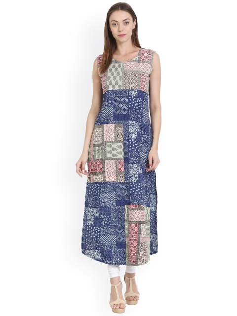 

Nayo Women Multicoloured Printed Straight Kurta, Multi