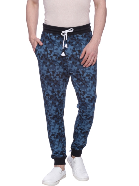 

Basics Blue Printed Jogger Fit Track Pants