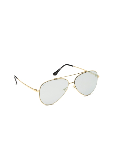 

French Connection Men Mirrored Aviator Sunglasses FC 7384 C2 S, Gold
