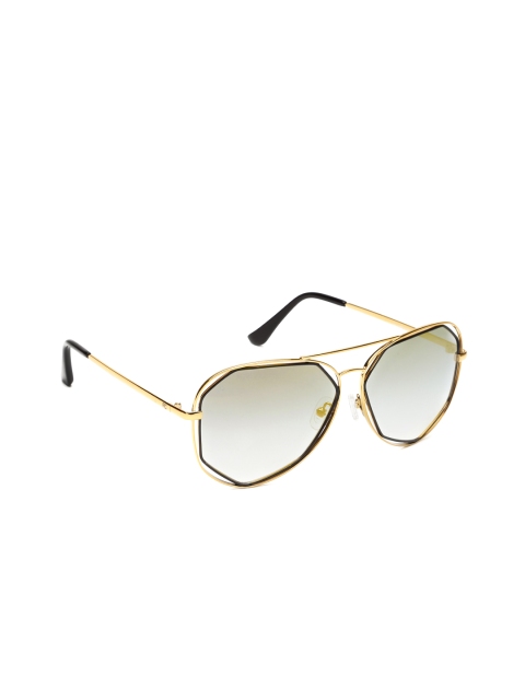 

French Connection Men Mirrored Aviator Sunglasses FC 7386 C1 S, Gold