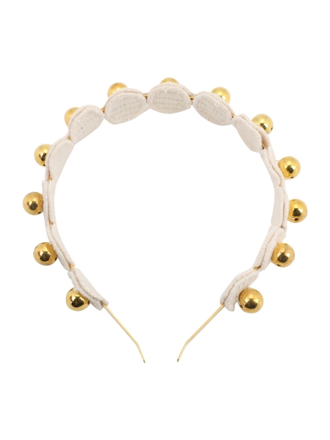 

Choko Girls White & Gold-Toned Embellished Hairband