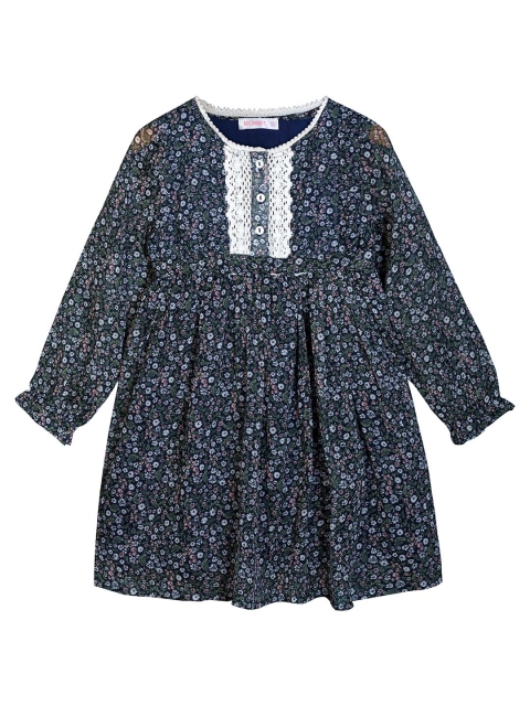 

Budding Bees Blue Floral Georgette Dress