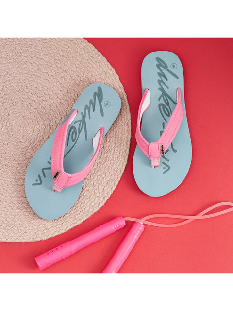 

Duke Women Blue & Pink Printed Thong Flip-Flops