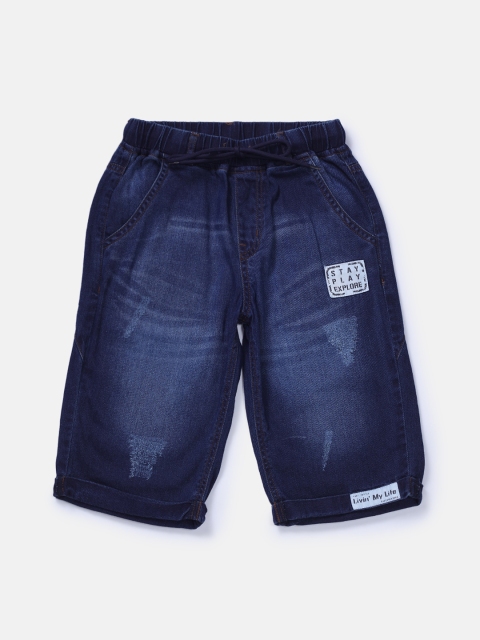 

Gini and Jony Boys Navy Blue Washed Denim Outdoor Denim Shorts