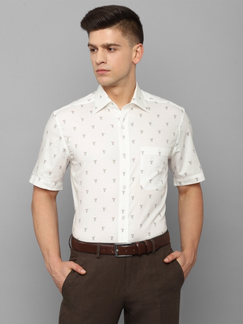 

Louis Philippe Men White Floral Printed Formal Shirt
