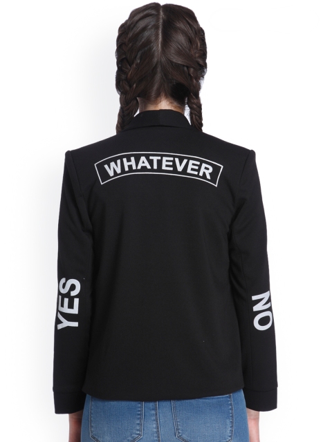 

ONLY Slogan Print Black Casual Blazer