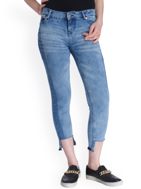

ONLY Women Blue Slim Fit Mid-Rise Clean Look Stretchable Jeans