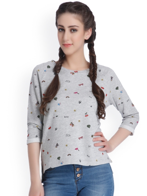 

ONLY Women Grey Printed Pullover