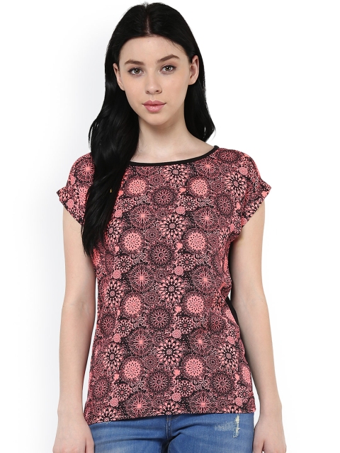 

Hapuka Women Pink & Black Printed Top