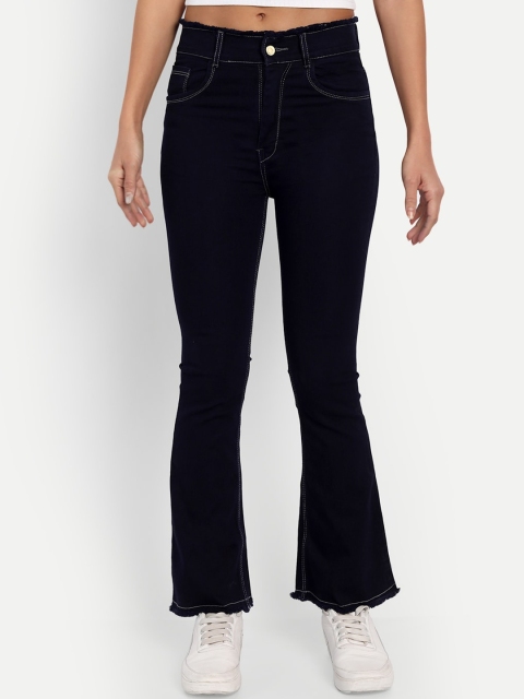 

BROADSTAR Women Navy Blue Bootcut High-Rise Stretchable Jeans