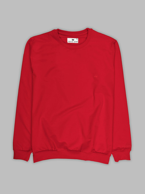 

FRENCH CROWN Men Red & High Risk Red Applique T-shirt