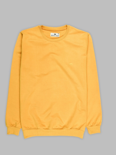 

FRENCH CROWN Men Yellow & pale marigold High Neck Applique T-shirt