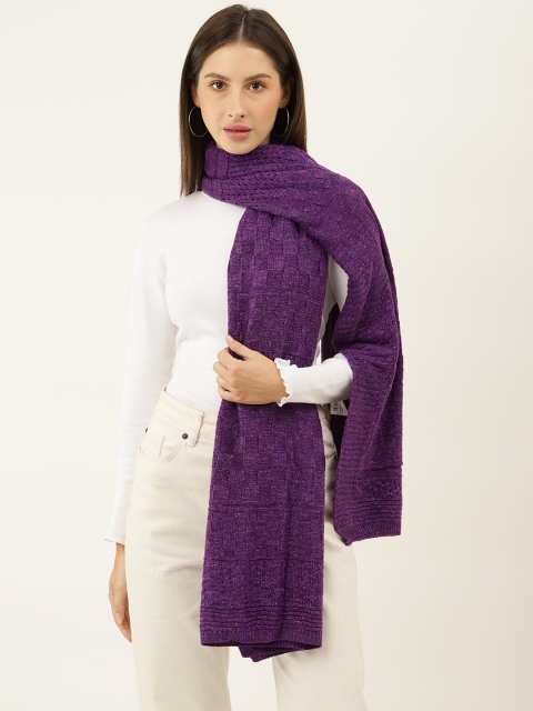 

American Eye Women Purple Self-Design Mufflers