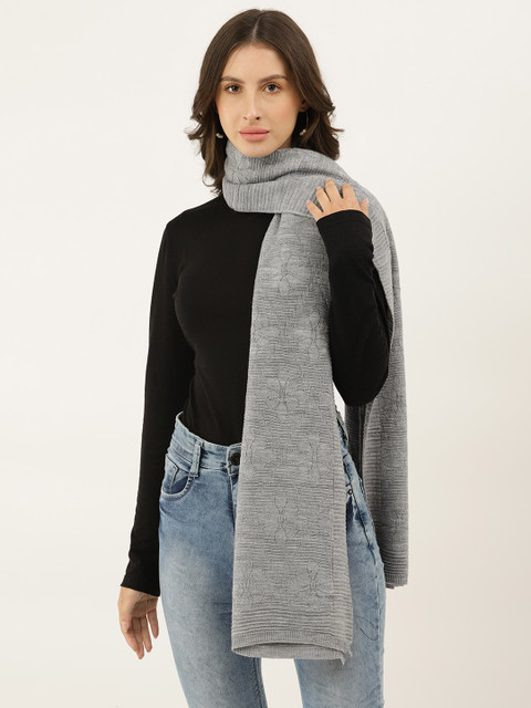

American Eye Women Grey Self-Design Mufflers