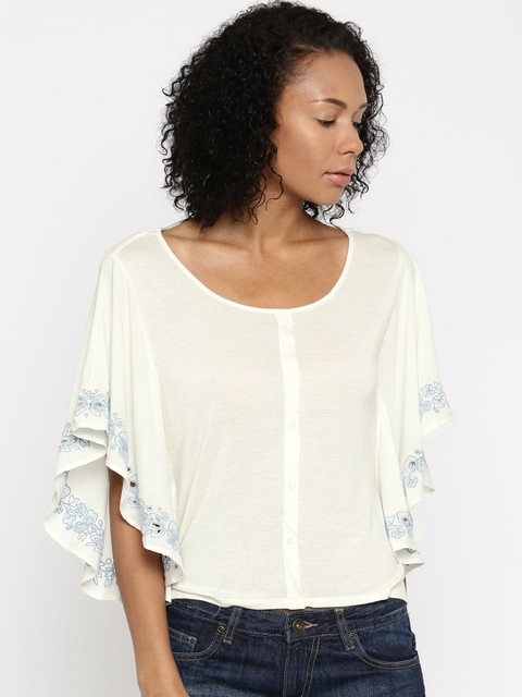 

Vero Moda Women White Solid Top