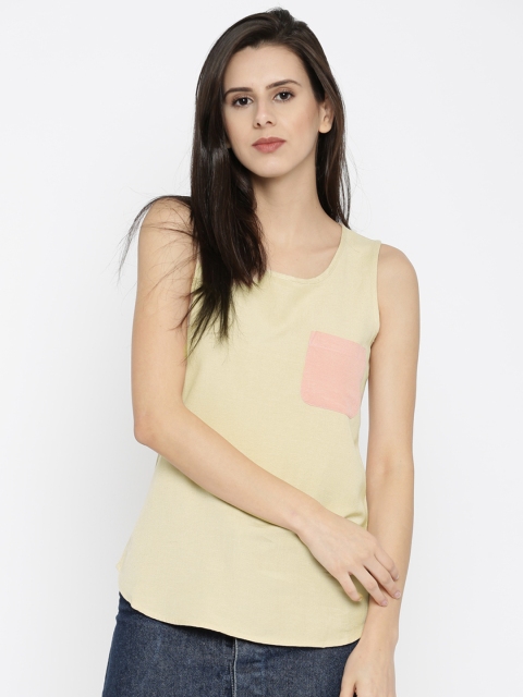 

Vero Moda Women Beige Solid Top