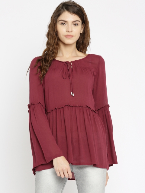 

Vero Moda Women Maroon Solid Top