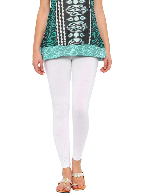 

De Moza White Ankle-Length Leggings