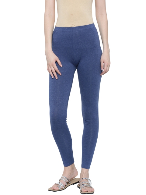 

De Moza Blue Ankle-Length Leggings