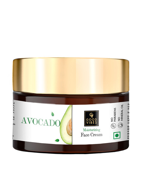

Good Vibes Avocado Moisturizing Face Cream for All Skin Types - 50g, White
