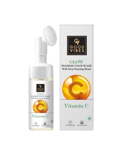 

Good Vibes Paraben Free Vitamin C Glow Foaming Face Wash with Kakadu Plum - 150 ml, White