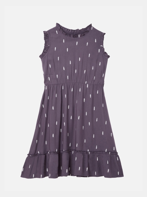 

R&B Blue & White A-Line Dress