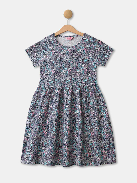 

R&B Navy Blue Floral Dress
